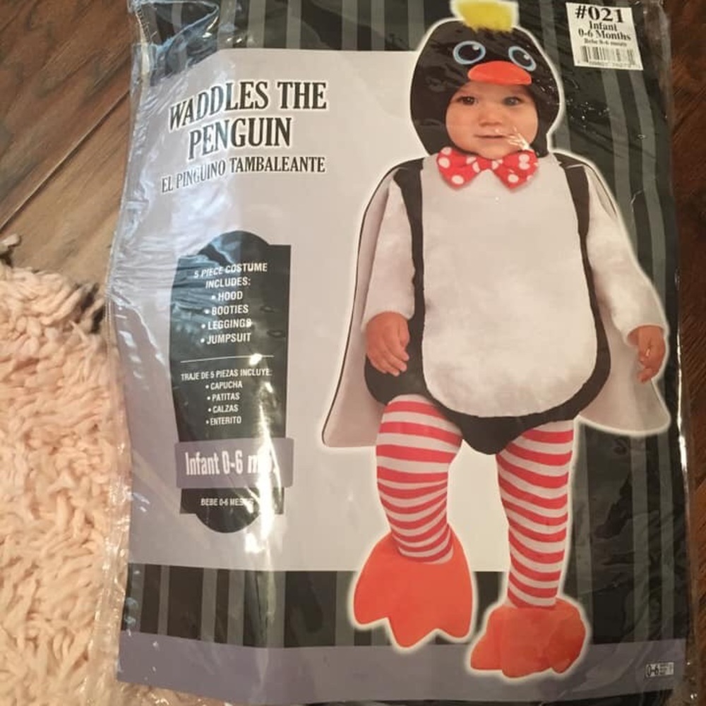 Infant 0-6 month Halloween costume-penguin